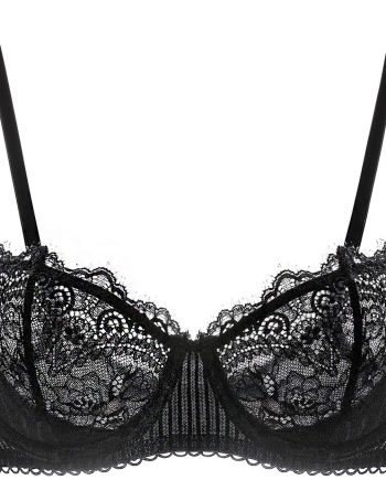 Women's Sexy Lace Push Up Plus Size Bra Sheer Balconette Underwire Unlined